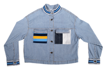 Load image into Gallery viewer, Champion Nuggets inspired Denim Jacket