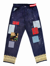 Load image into Gallery viewer, Mixed Media Denim Jeans