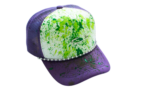 Purple x Green Splattered Trucker Hat