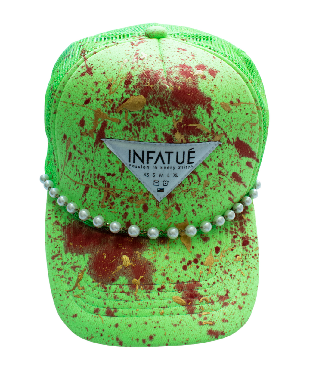 Green Splattered Trucker Hat