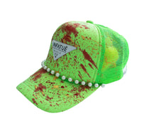 Load image into Gallery viewer, Green Splattered Trucker Hat