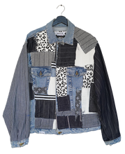Load image into Gallery viewer, Raw Patchwork Denim Jacket