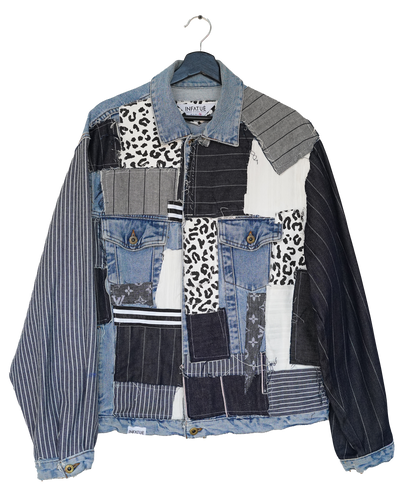 Raw Patchwork Denim Jacket
