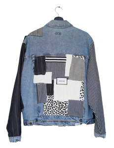 Raw Patchwork Denim Jacket