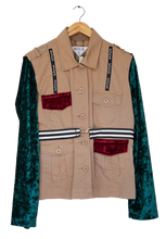 Load image into Gallery viewer, Crushed Velvet Utility Jacket