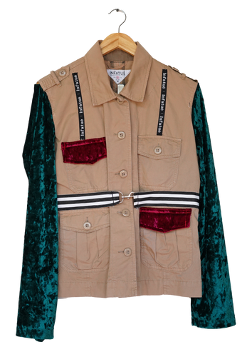 Crushed Velvet Utility Jacket