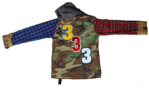 333 Mixed Flannel Camoflauge Jacket