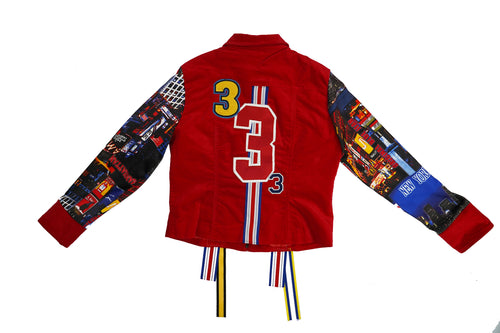 333 City Nights Red Zip Up Jacket