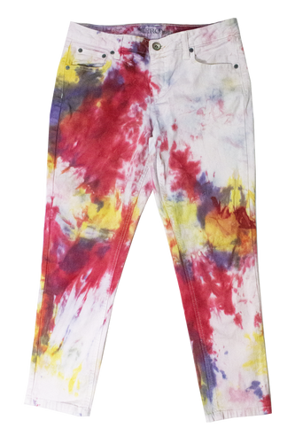 Women's Special Tie Dye Denimed Jeans #1