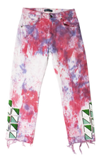 Load image into Gallery viewer, Women&#39;s Special Tie Dyed Denim Jeans w/ Beadwork